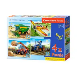 Пъзел 4Х ел. Castorland Селскостопански машини 041039