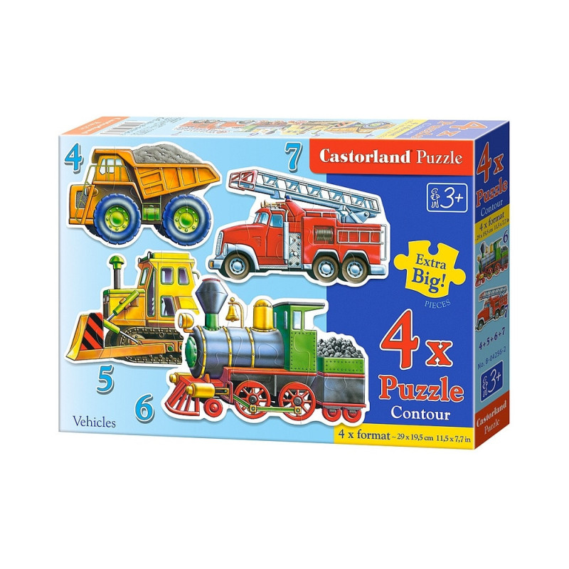 Пъзел 4Х ел. Castorland Превозни средства 04256