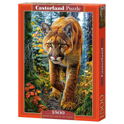 Пъзел 1500 ел. Castorland Планински лъв в гората C-152261