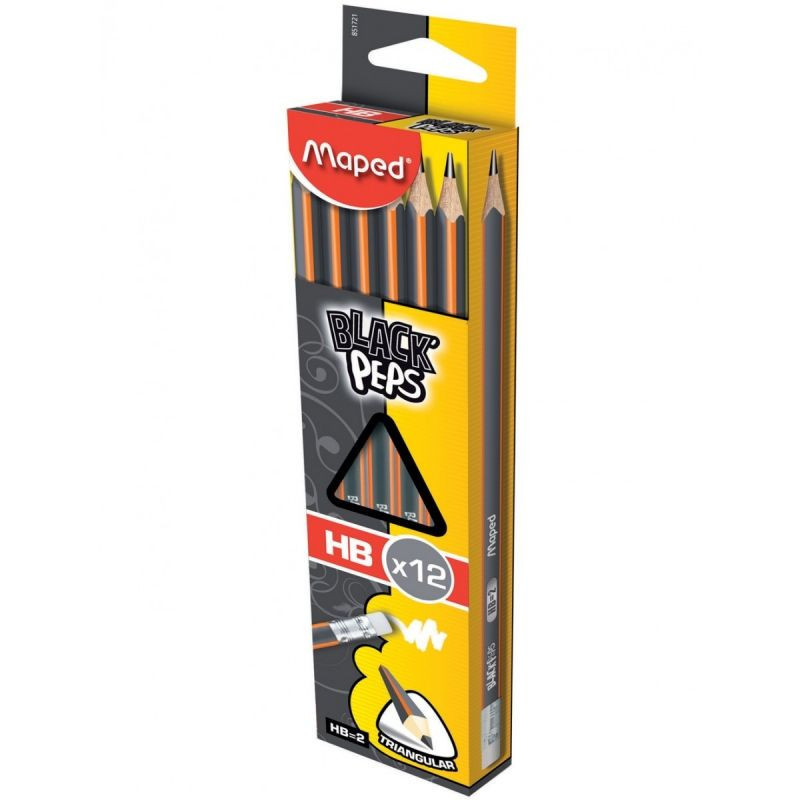 Моливи Maped -BLACKPEPS с гума