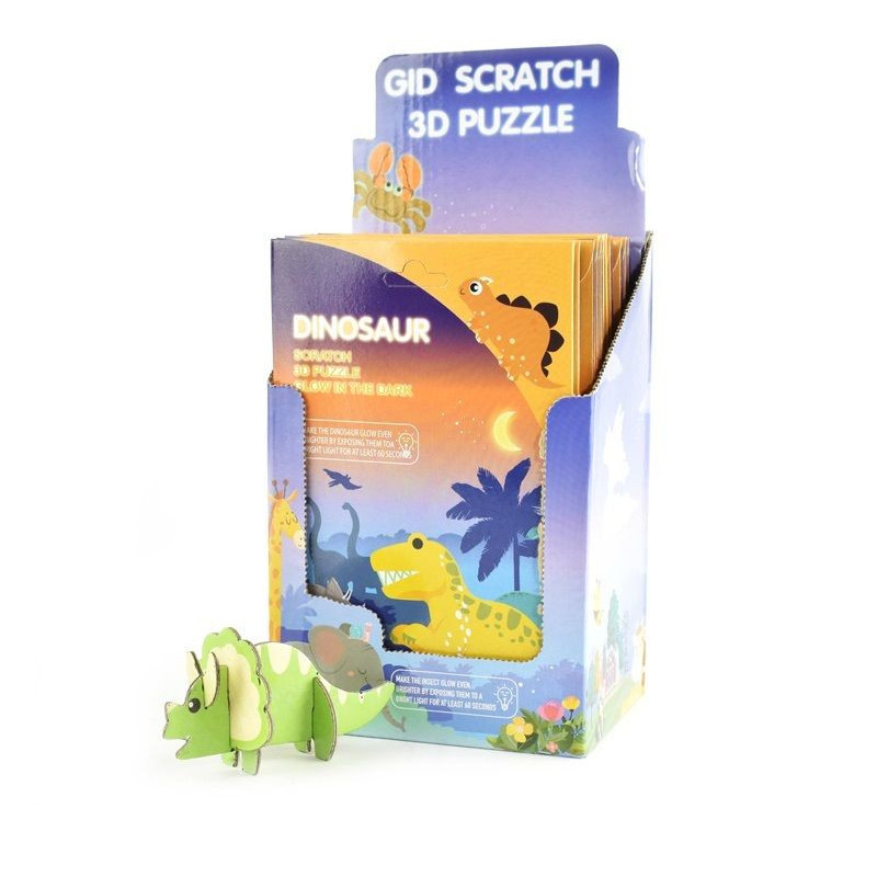 Скрач 3D пъзел Динозавър