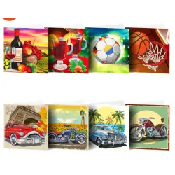 Картичка диамантена мозайка-  компл. 8 бр
