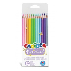 Цветни моливи 12цв.CARIOKA ПАСТЕЛ