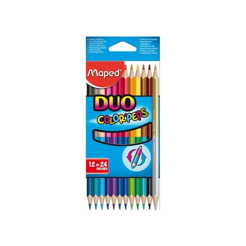 Цветни моливи Мапед COLOR PEPS 12бр. ДУО