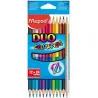 Цветни моливи Мапед COLOR PEPS 12бр. ДУО