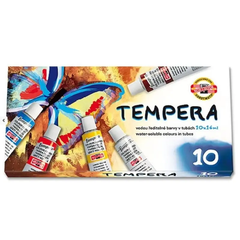 Темперни бои 10 цв в туба Кохинор