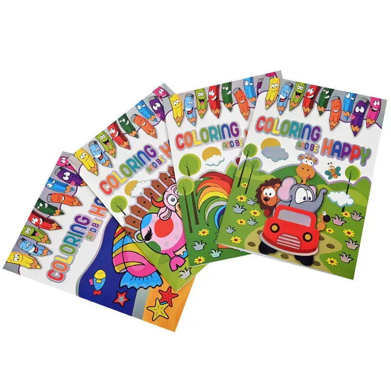 Книжка за оцветяване Happy, А4, 4 модела