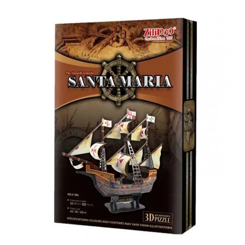 Пъзел триизмерен - кораб   "SANTA MARIA"
