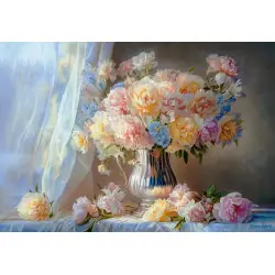 Пъзел 1500 ел. Castorland Пастелни божури 152278