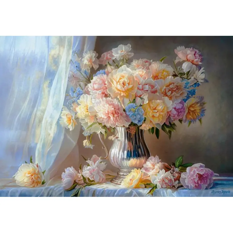 Пъзел 1500 ел. Castorland Пастелни божури 152278