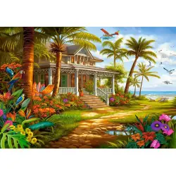 Пъзел 1500 ел. Castorland Къща с палми 152223