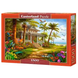 Пъзел 1500 ел. Castorland Къща с палми 152223