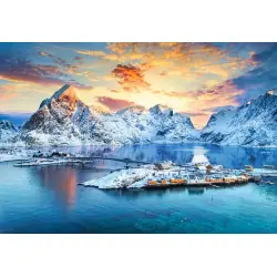 Пъзел 1000 ел. Castorland Изгрев на Sakrisøy, Лофотен, Норвегия 105366