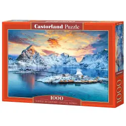 Пъзел 1000 ел. Castorland Изгрев на Sakrisøy, Лофотен, Норвегия 105366