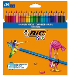 Цветни моливи BIC  24цв. Тропиколор