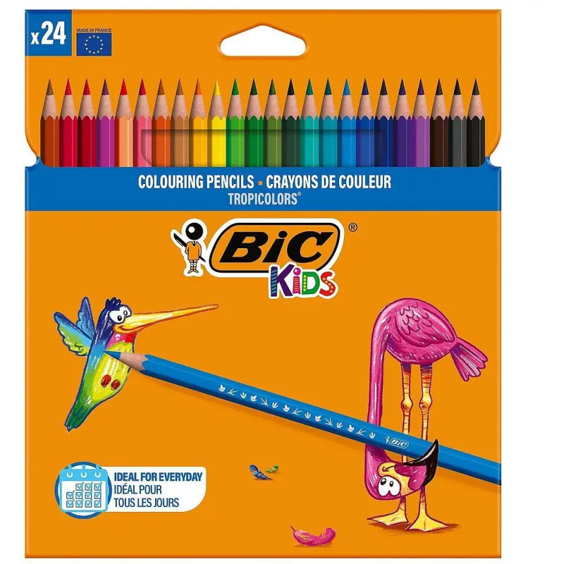 Цветни моливи BIC  24цв. Тропиколор
