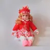 Кукла Мелиса с лента с червени ушички