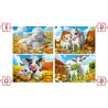 Пъзел 4Х ел. Castorland Обичащи животни 041060