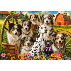 Пъзел 1000 ел. Castorland Щастливи кучета 105410