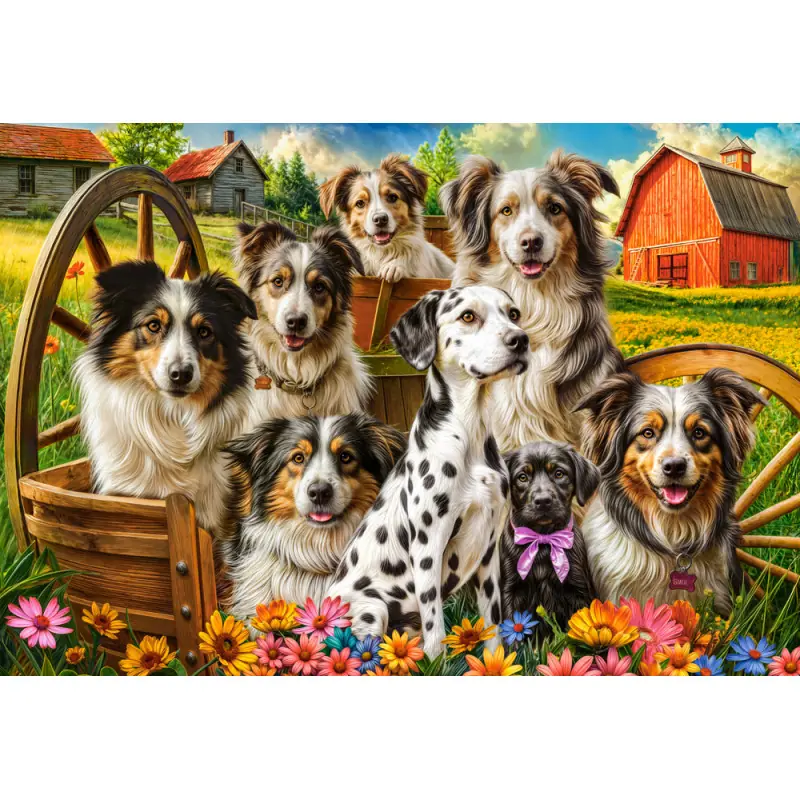 Пъзел 1000 ел. Castorland Щастливи кучета 105410