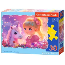 Пъзел 30 ел. Castorland Принцеса с еднорог 03853