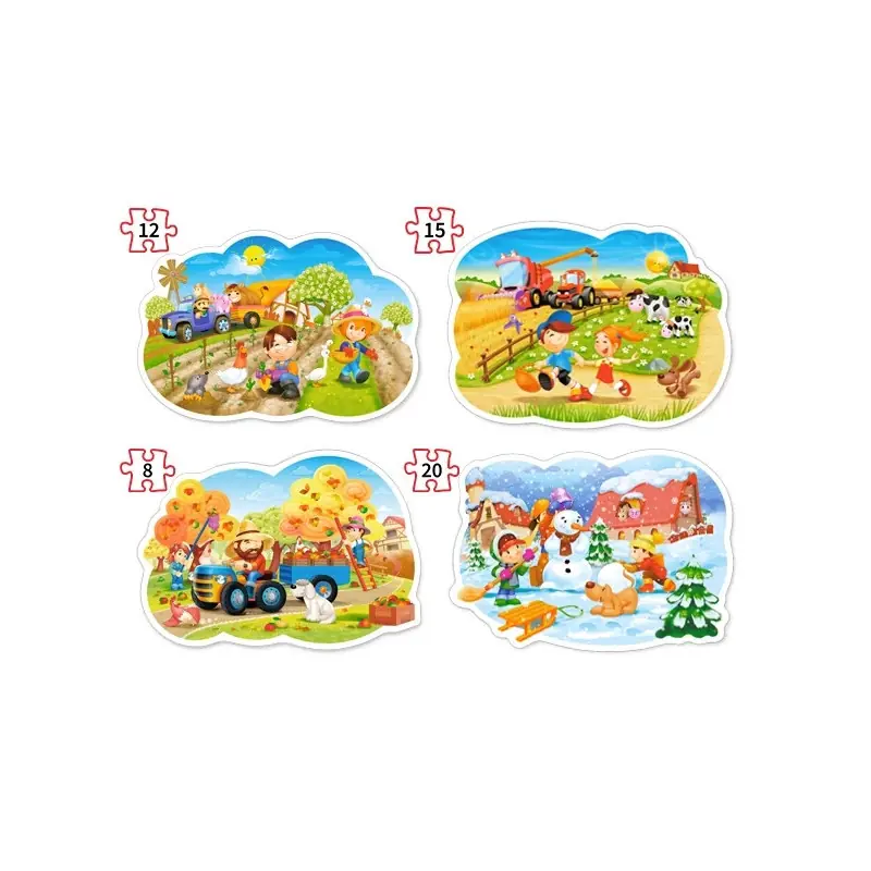 Пъзел 4Х ел. Castorland Четирите сезона 043019