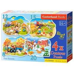 Пъзел 4Х ел. Castorland Четирите сезона 043019