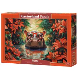 Пъзел 500 ел. Castorland Релаксация на хипопотам 54176