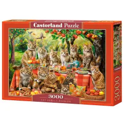 Пъзел 3000 ел. Castorland Събиране на котешкото семейство 300730