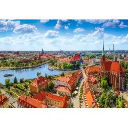 Пъзел 1000 ел. Castorland Въздушна гледка към Вроцлав, Полша 105526