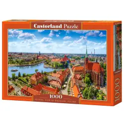 Пъзел 1000 ел. Castorland Въздушна гледка към Вроцлав, Полша 105526