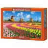 Пъзел 1000 ел. Castorland  Холандски вятърни мелници сред лалета 105540