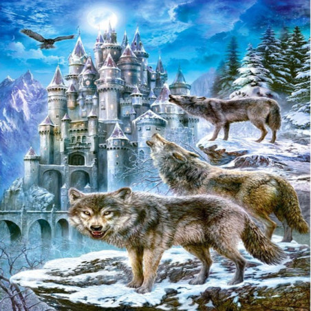 Пъзел 1500 ел. Castorland Вълци пред замъка 151141