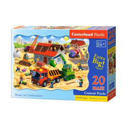 Пъзел 20 ел. Castorland Строеж на къща 02412