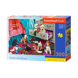 Пъзел 300 ел. Castorland Кученца в спалнята 030392