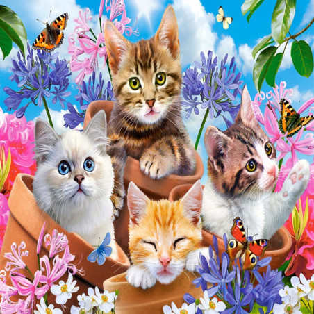 Пъзел 120 ел. Castorland Котета с цветя 13524