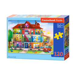 Пъзел 120 ел. Castorland Животът в къщи 13548