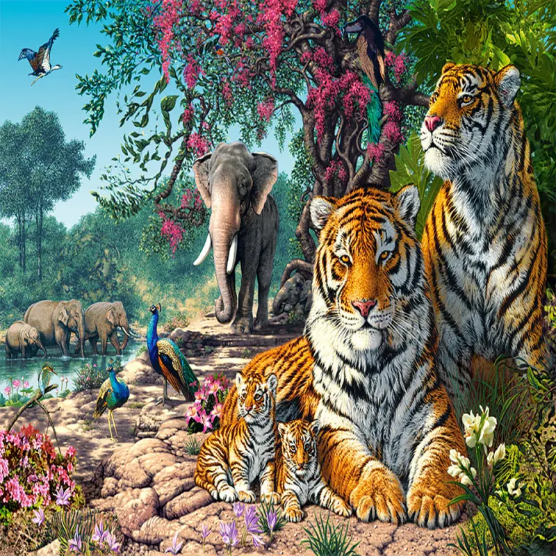 Пъзел 300 ел. Castorland Резерват за тигри 030484
