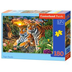 Пъзел 180 ел. Castorland Семейство тигри 018482